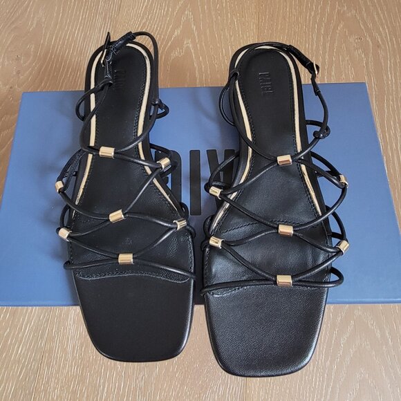 PAIGE Aurora Ankle Strap Sandal Black 7.5 BRAND NEW - Picture 10 of 13